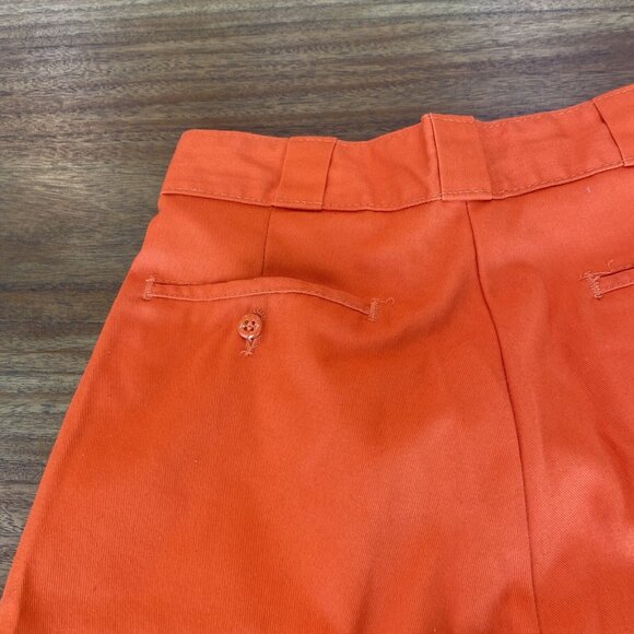 Dickies Canvas Shorts Size 30 Orange Cut Off  Grunge Skateboarding Work - Picture 6 of 11